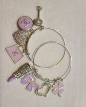 Load image into Gallery viewer, LILAC AND SILVER CHARM BRACELETS
