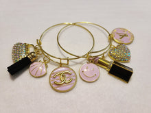 Load image into Gallery viewer, GOLD AND LILAC CHARM BRACELETS
