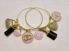 Load image into Gallery viewer, GOLD AND LILAC CHARM BRACELETS
