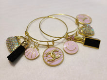 Load image into Gallery viewer, GOLD AND LILAC CHARM BRACELETS
