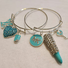 Load image into Gallery viewer, BLUE AND SILVER CHARM BRACELETS
