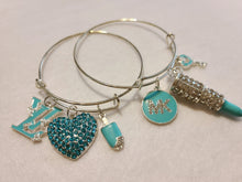 Load image into Gallery viewer, BLUE AND SILVER CHARM BRACELETS
